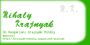 mihaly krajnyak business card