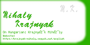 mihaly krajnyak business card